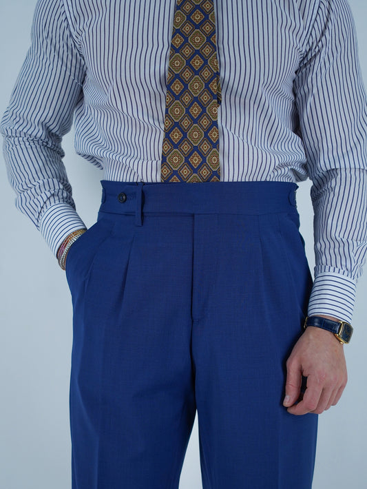 Gurkha 1 bottone - Fondo 20/23cm | Doppia Fibbia Regolabile | Blu Inchiostro