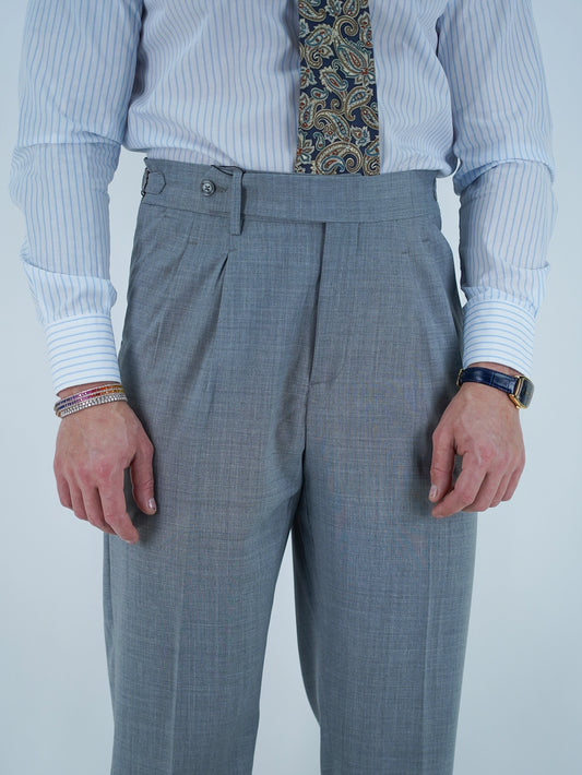Gurkha 1 bottone - Fondo 20/23cm | Doppia Fibbia Regolabile | Grigio Urbano