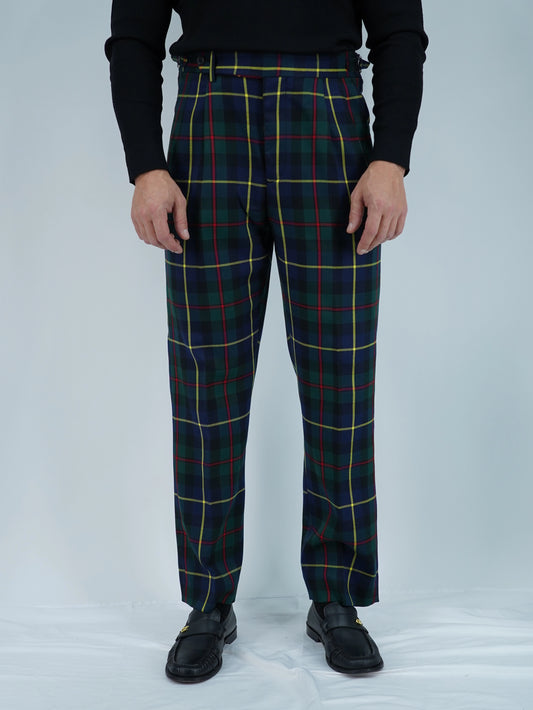 Gurkha 1 bottone con fibbie laterali stringenti Tartan Black Watch