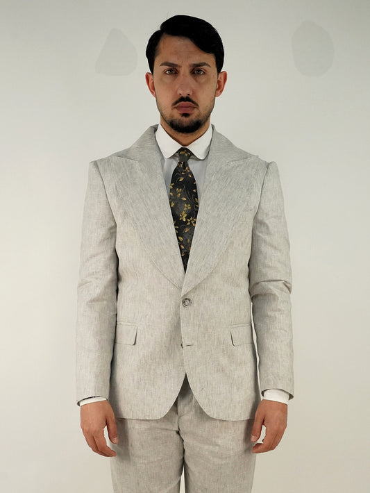 Abito Extensive Monopetto fiammato grigio perla