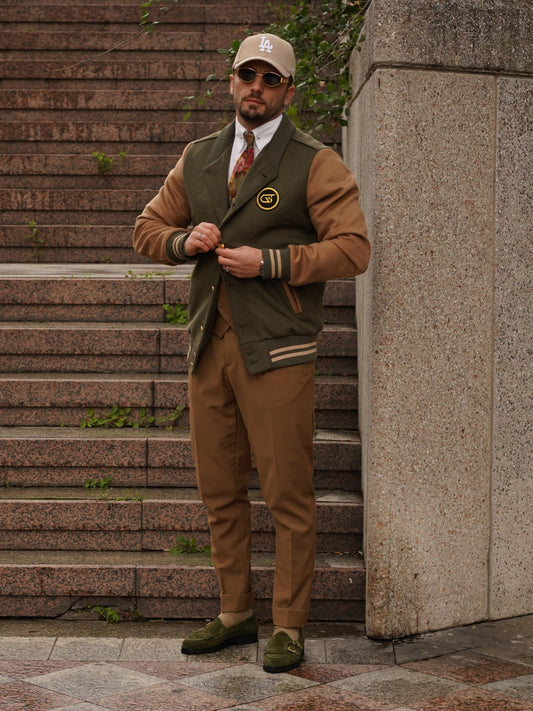 College verde e beige