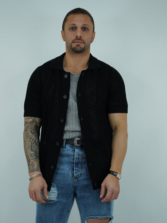 Camicia forata nera