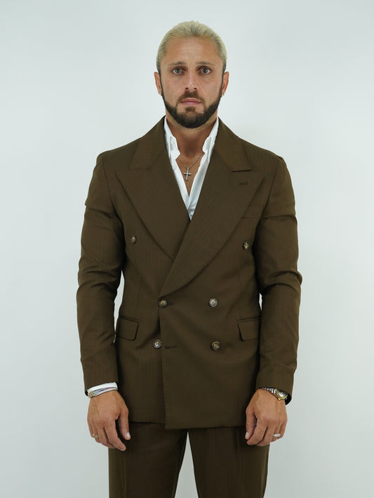 Abito Extensive doppiopetto petto a lancia colore cubano