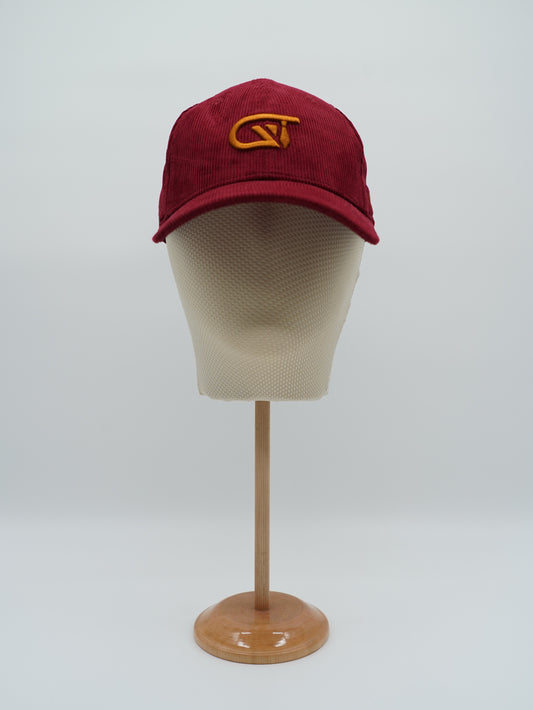 Cappello da baseball GT in velluto a coste bordeaux
