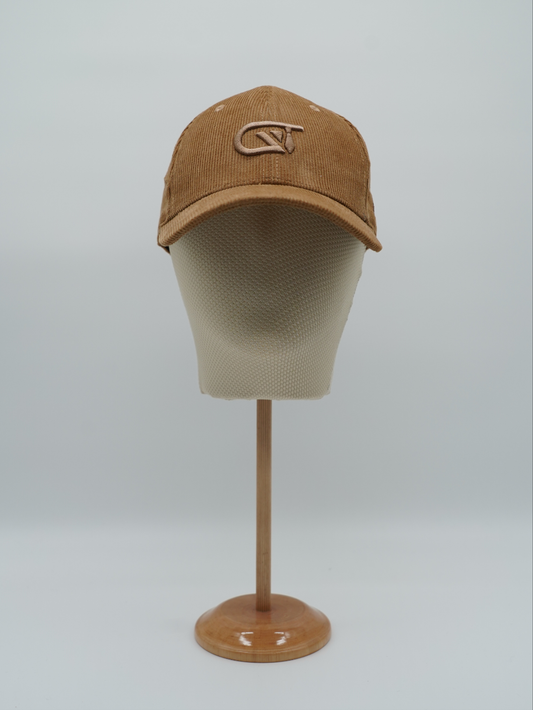 Cappello da baseball GT in velluto a coste cammello