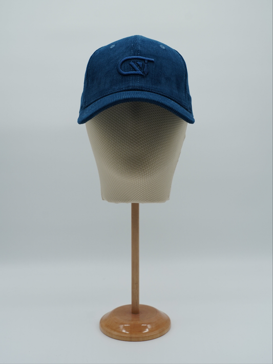 Cappello da baseball GT in velluto a coste blu