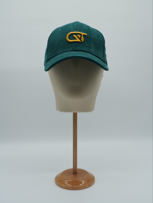 Cappello da baseball GT in velluto a coste verde