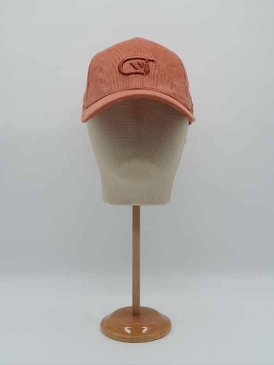 Cappello da baseball GT in velluto a coste salmone