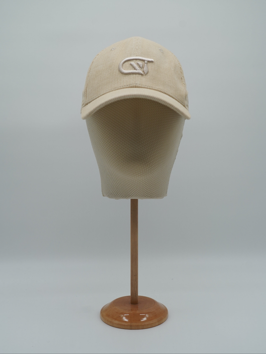 Cappello da baseball GT in velluto a coste beige
