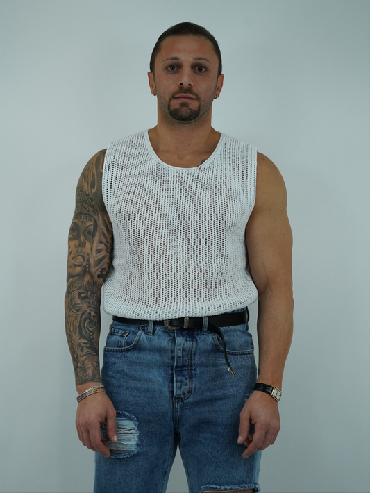 Canotta forata bianca