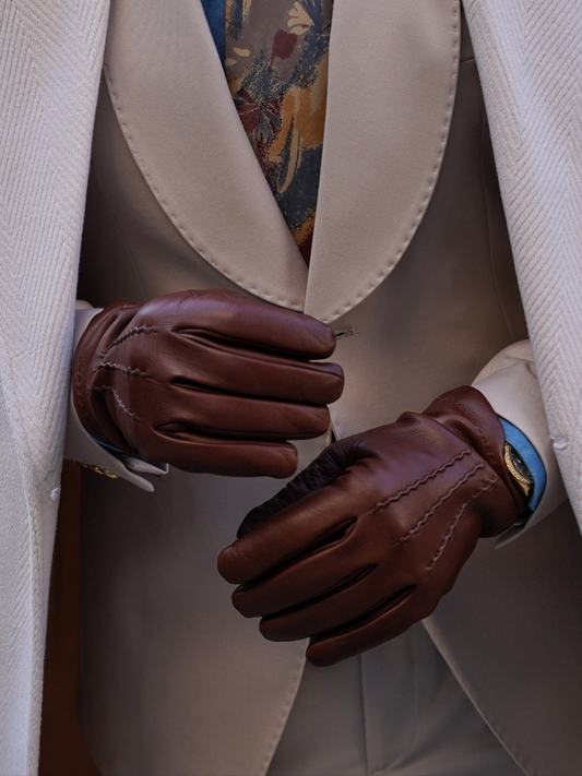 Guanto classic in pelle di capra cuoio