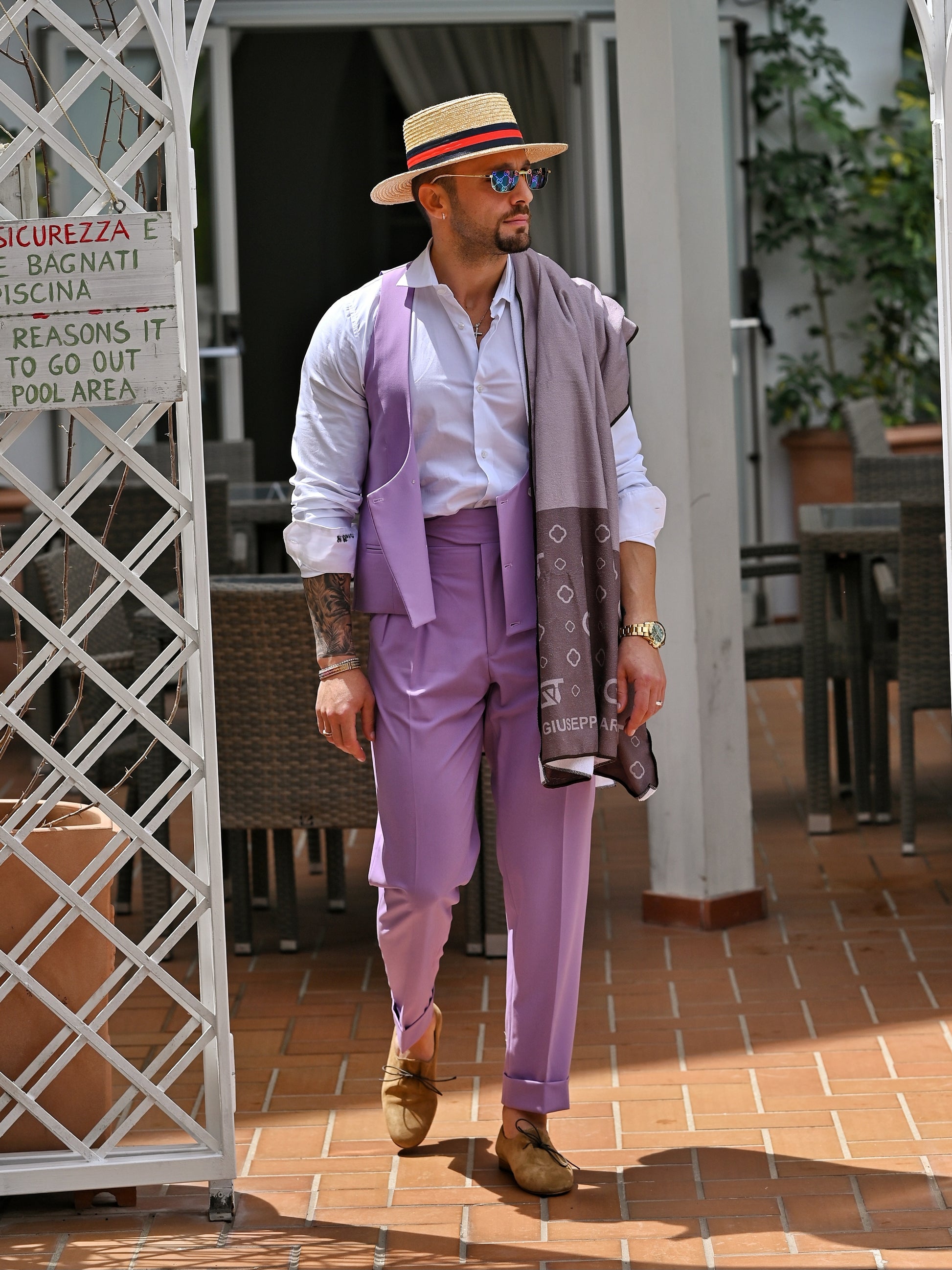 Panciotto Doppiopetto 6 bottoni lilla