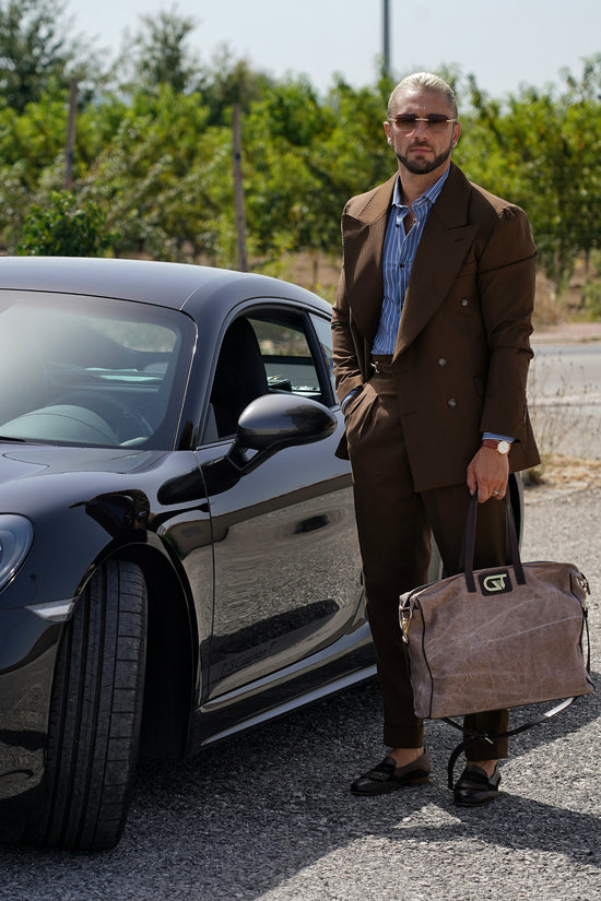 Abito Extensive doppiopetto petto a lancia colore cubano