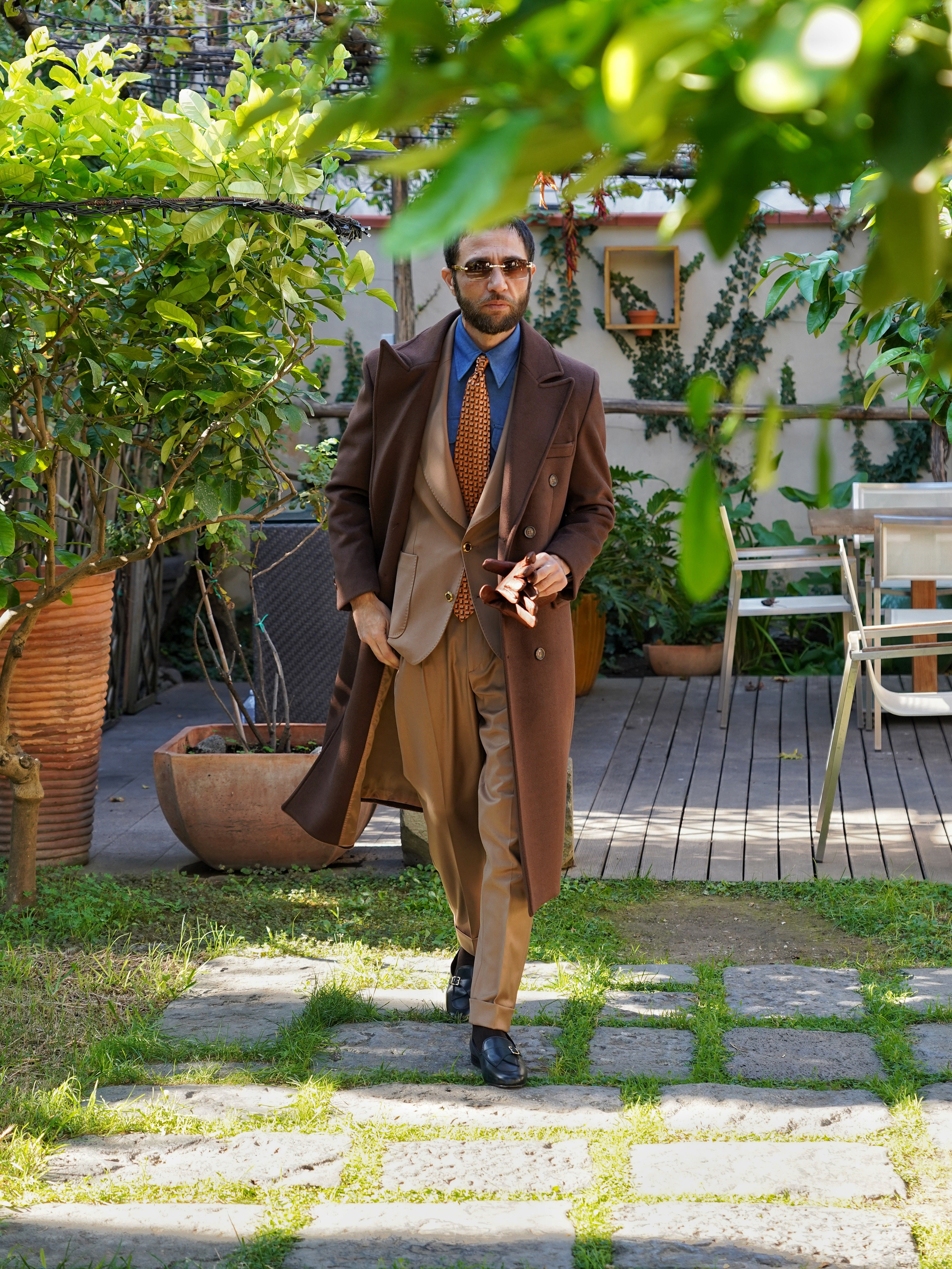 Cappotto Raglan Testa di moro