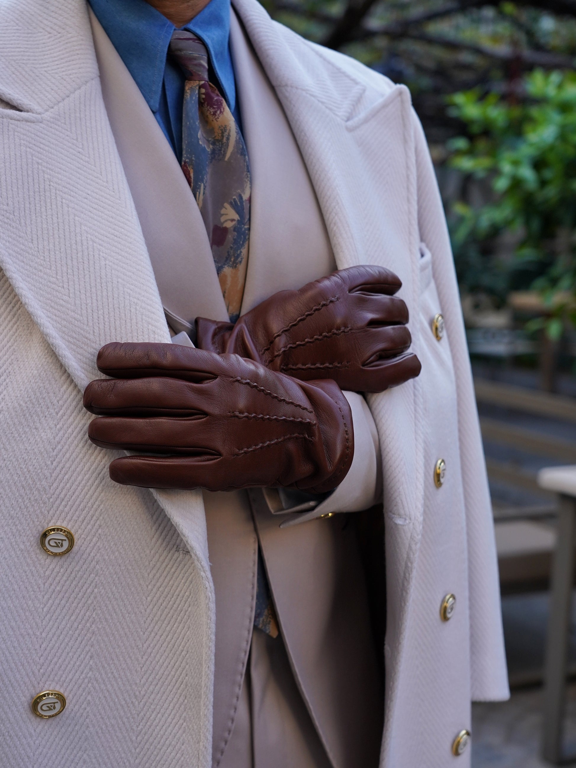 Guanto classic in pelle di capra cuoio