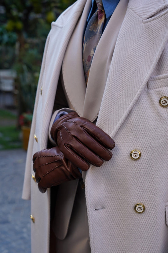 Guanto classic in pelle di capra cuoio
