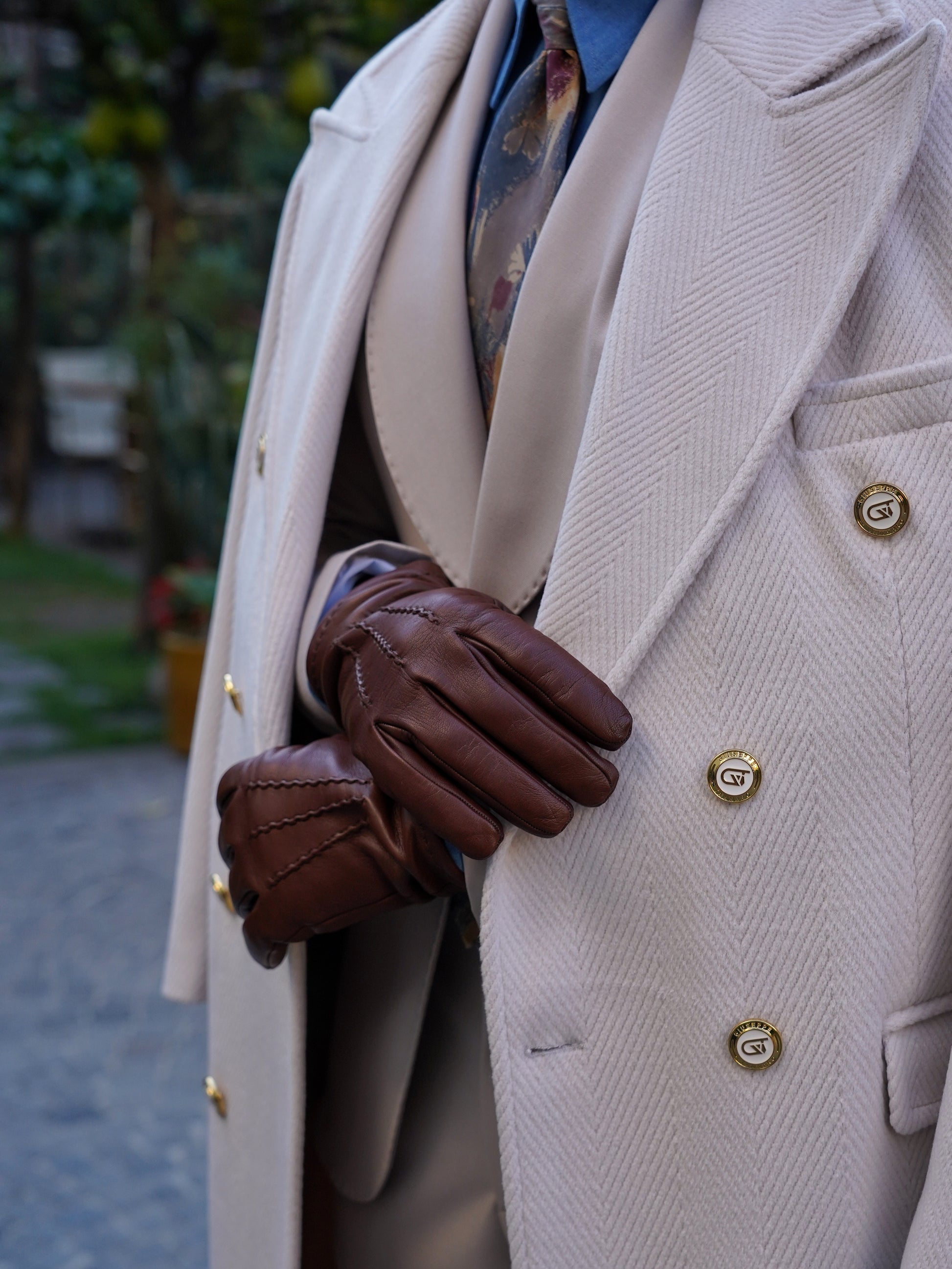 Guanto classic in pelle di capra cuoio