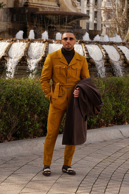 Giacca Safari senape