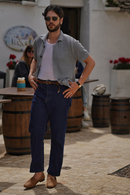 Camicia forata grigio fumo