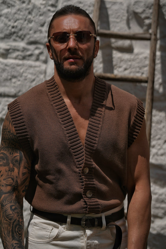 Gilet smacchinato quercia