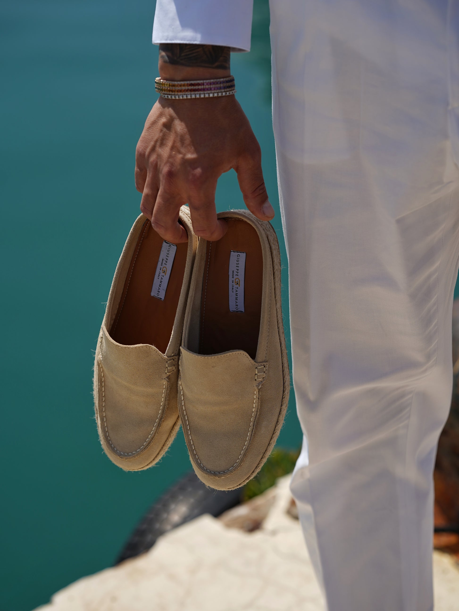 Sabot in pelle scamosciata beige