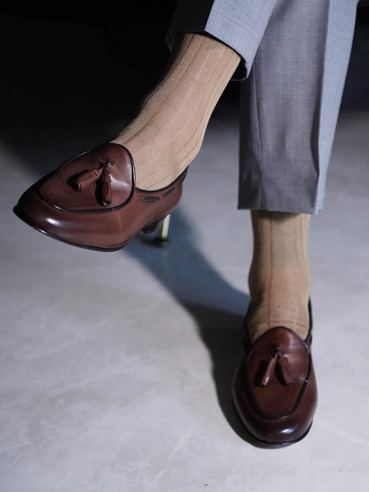 Calza Lunga Filo di Scozia - Coste | Coloniale beige