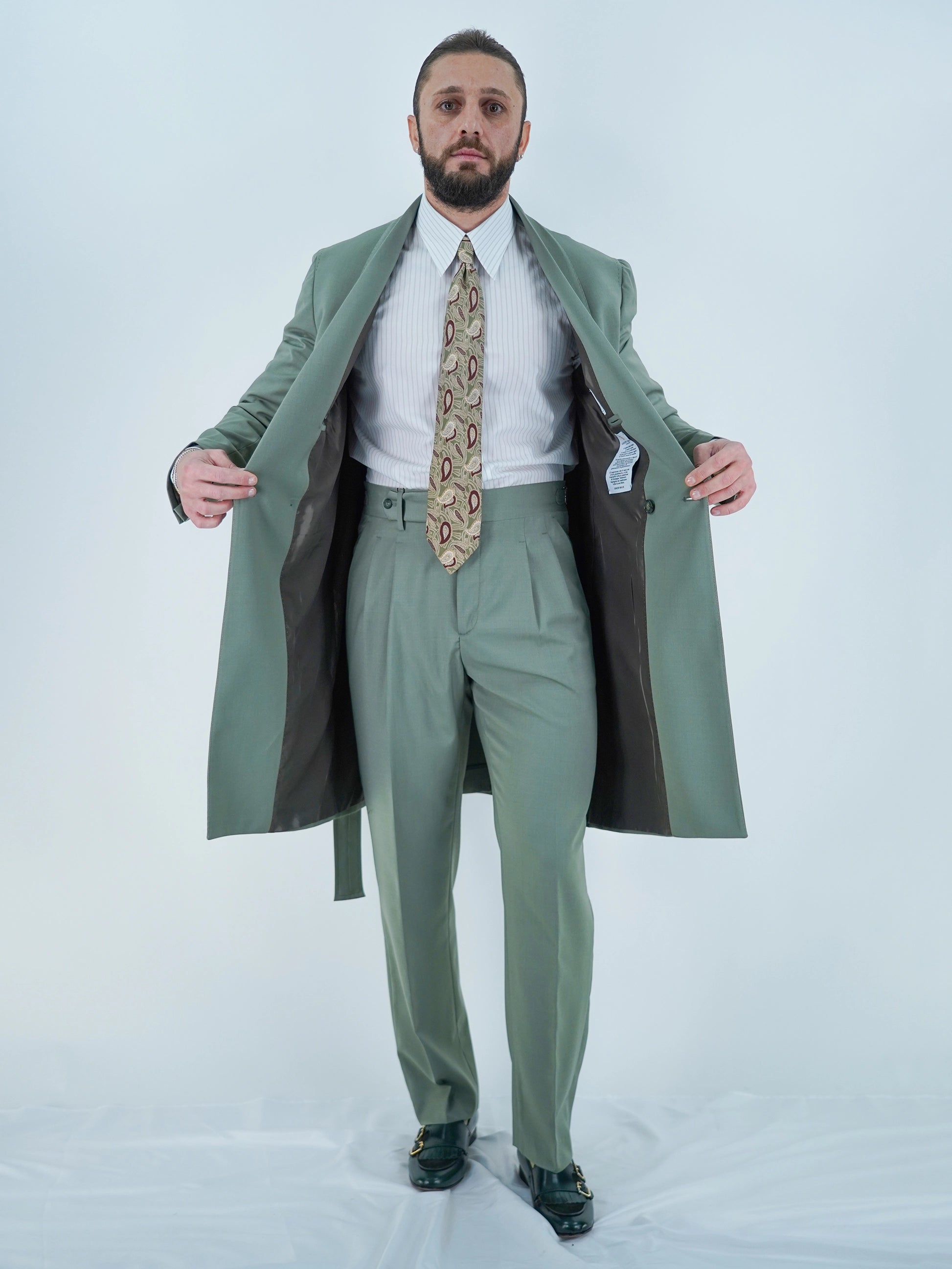 Giacca Heritage Lunga Doppio Petto - Linea Extensive | Verde Oliva