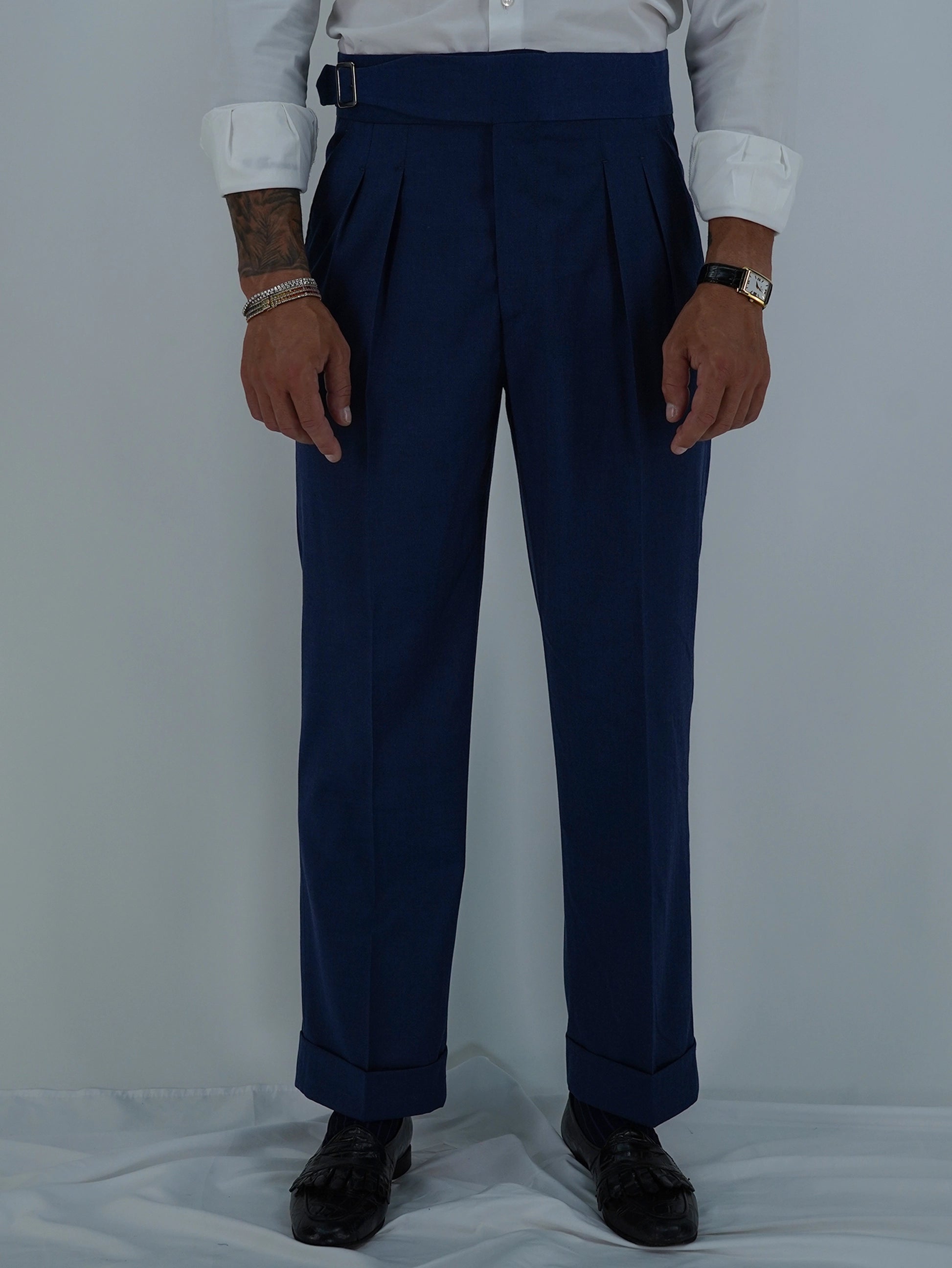 Gurkha Heritage Con Fibbia Laterale- Fondo 22/25cm | Doppia Fibbia Regolabile | Solaro Blu Oceano