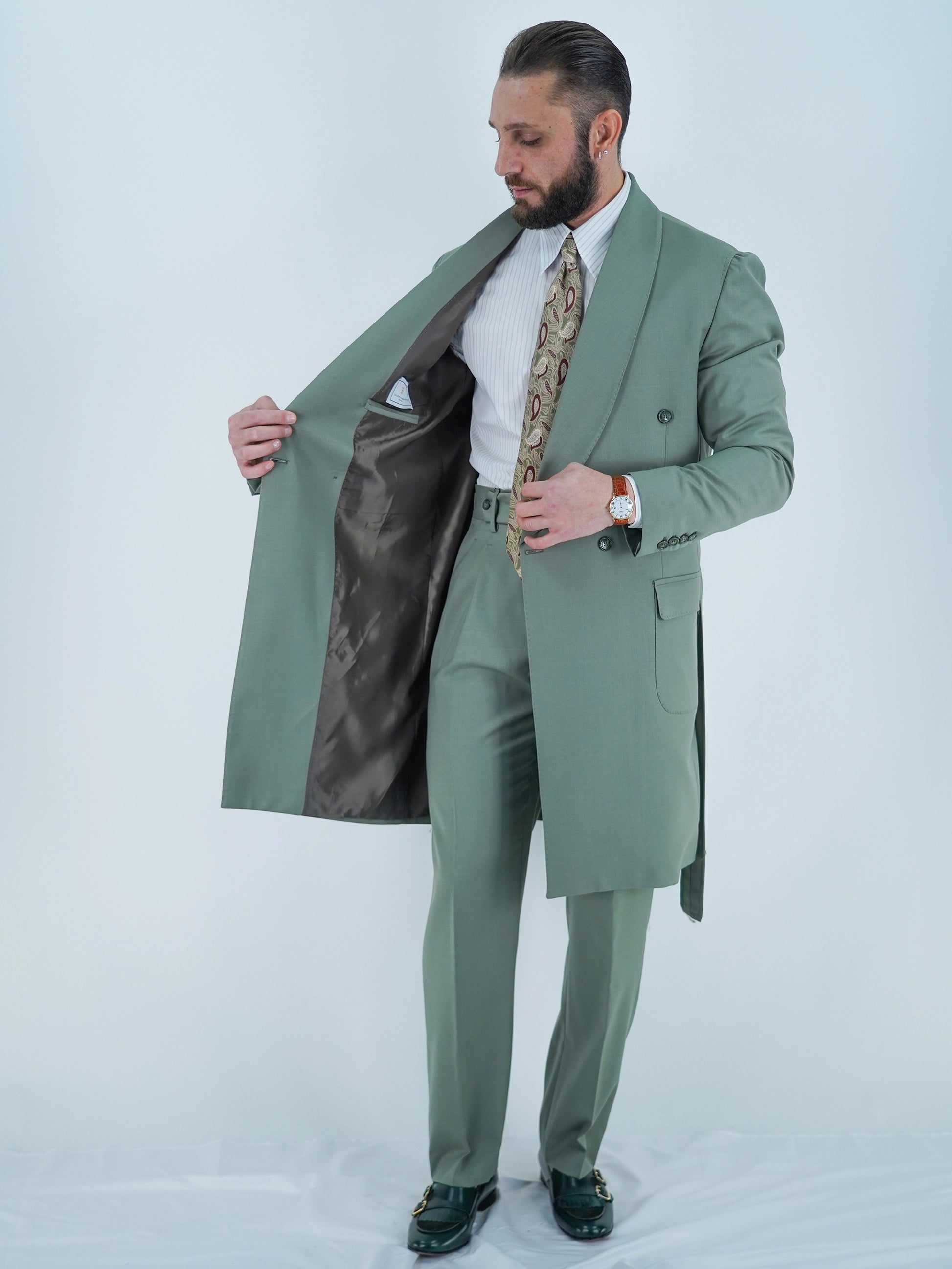 Giacca Heritage Lunga Doppio Petto - Linea Extensive | Verde Oliva