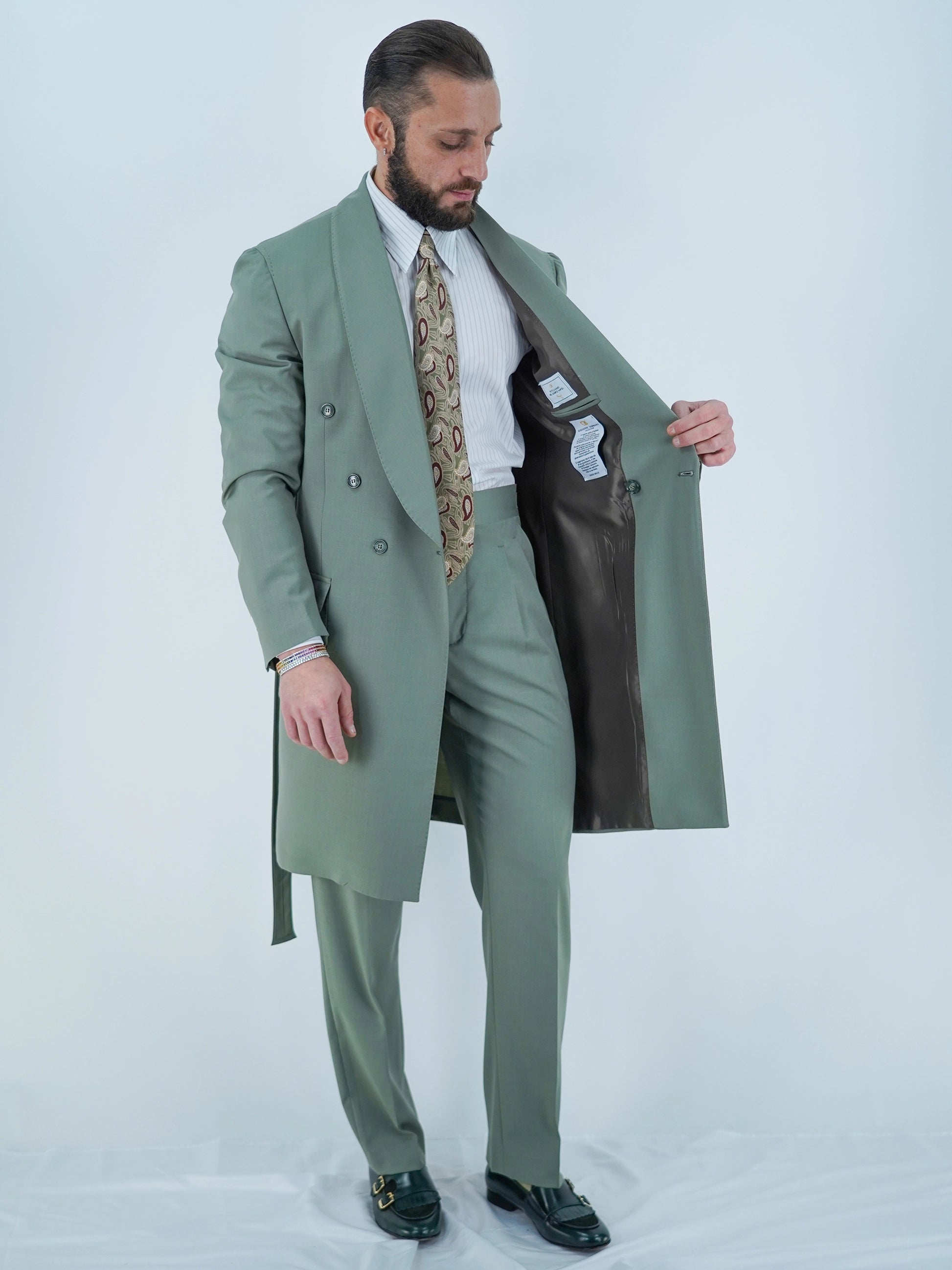 Giacca Heritage Lunga Doppio Petto - Linea Extensive | Verde Oliva
