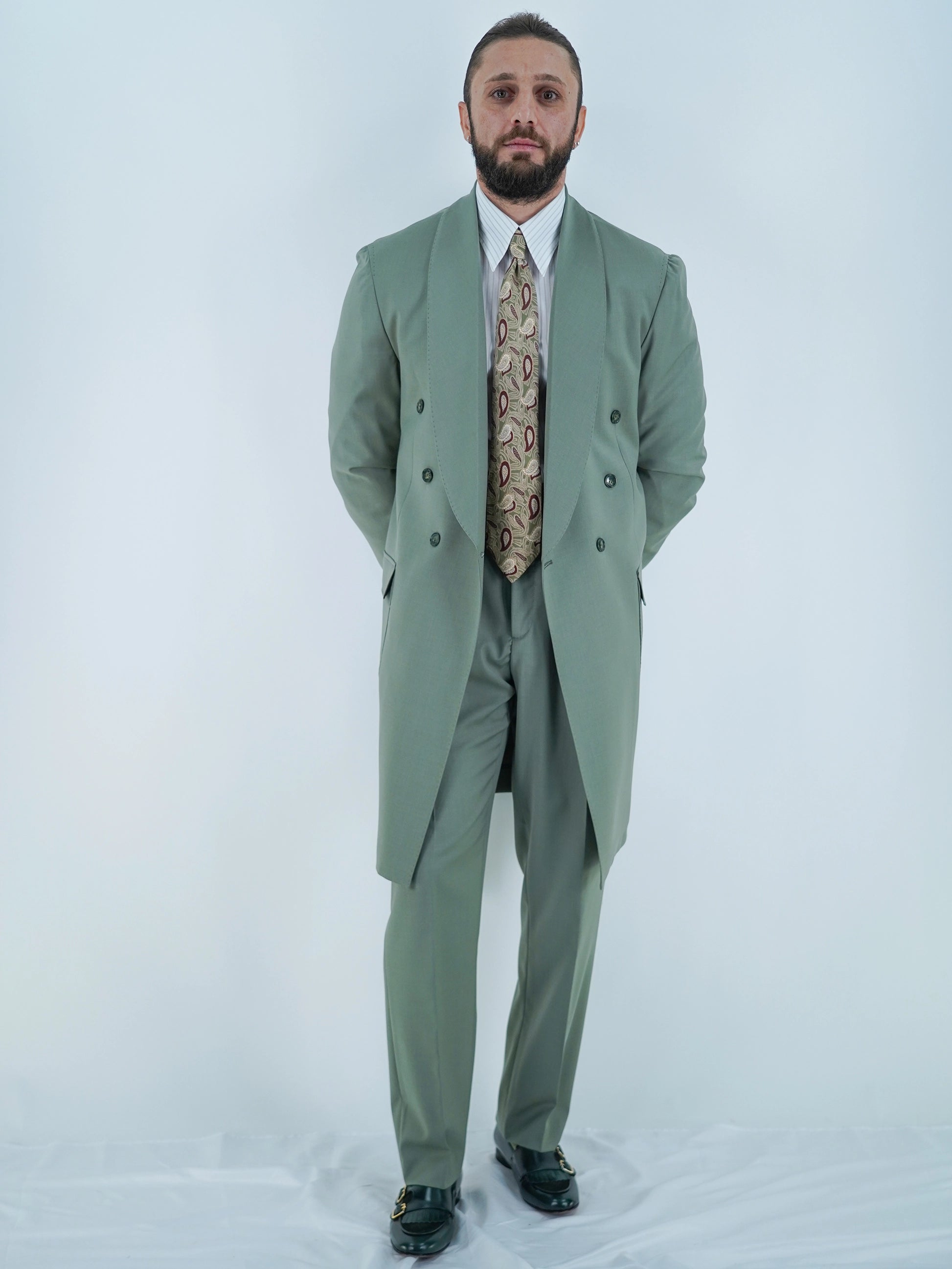 Giacca Heritage Lunga Doppio Petto - Linea Extensive | Verde Oliva