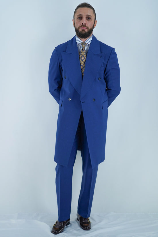 Giacca Heritage Lunga Doppio Petto - Linea Extensive | Blu Inchiostro