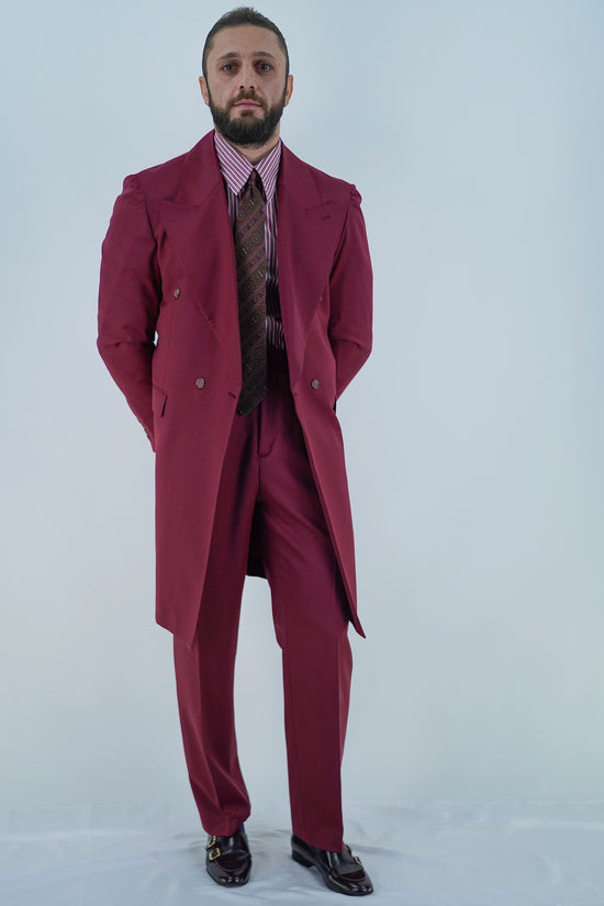Giacca Heritage Lunga Doppio Petto - Linea Extensive | Bordeaux Profondo
