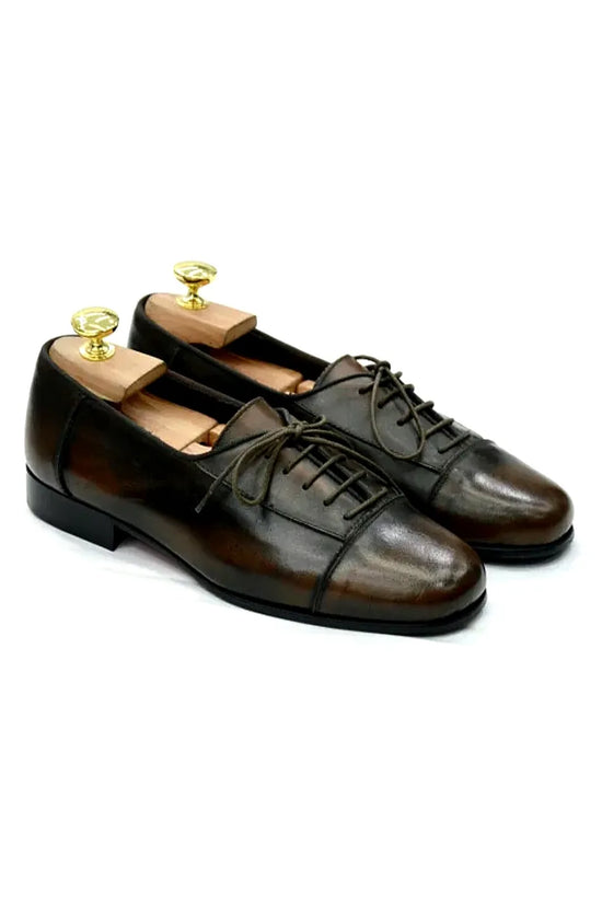 Mocassini modello bowling in pelle
