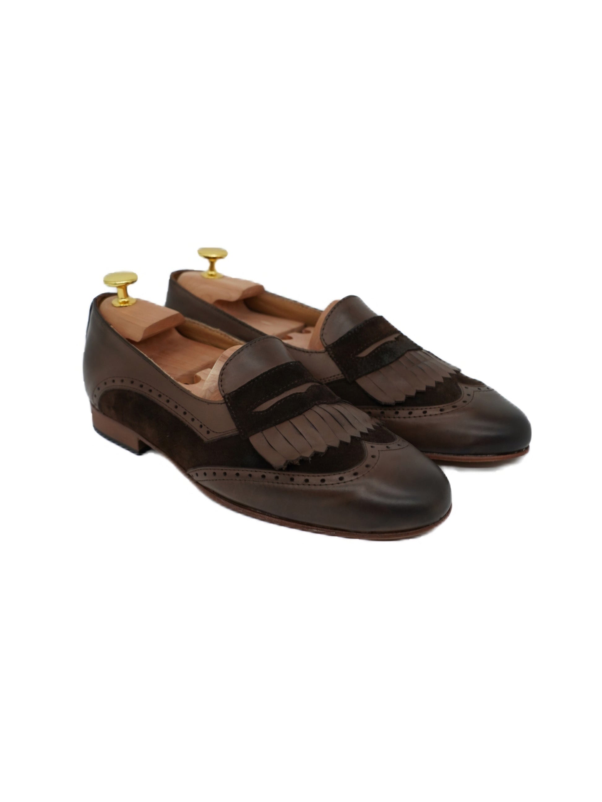 Mocassino inglese bicolore testa di moro