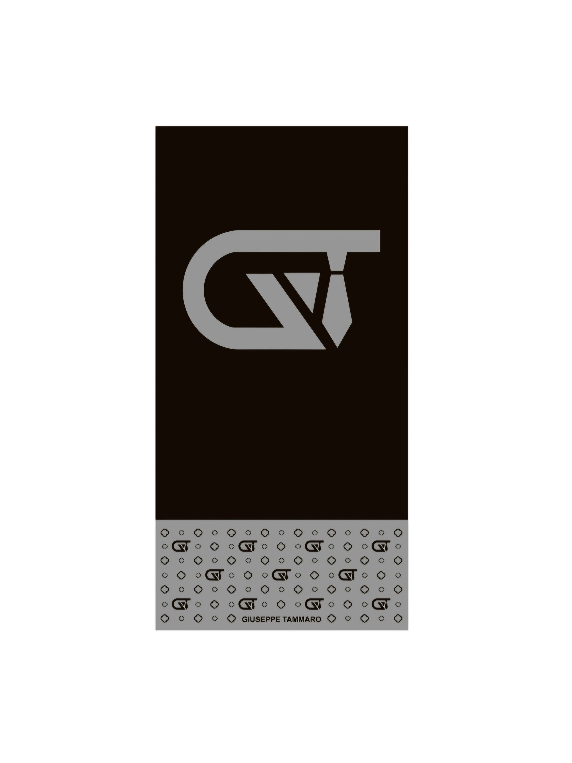 Telo mare monogram 180x90cm in microfibra nero/grigio