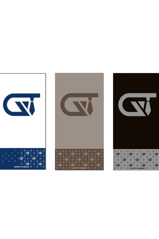 Telo mare monogram 180x90cm in microfibra fango/moro