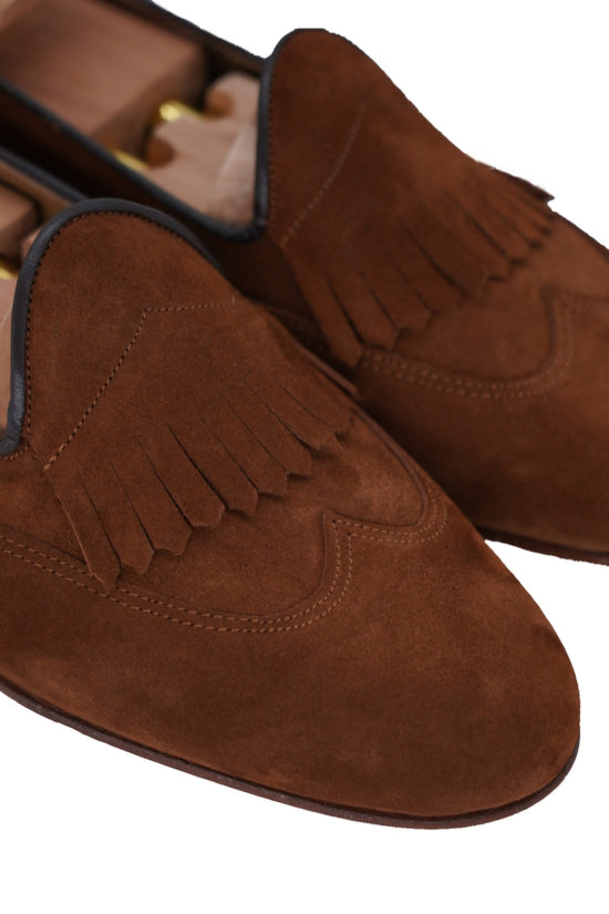 Mocassino inglese in camoscio bruciato