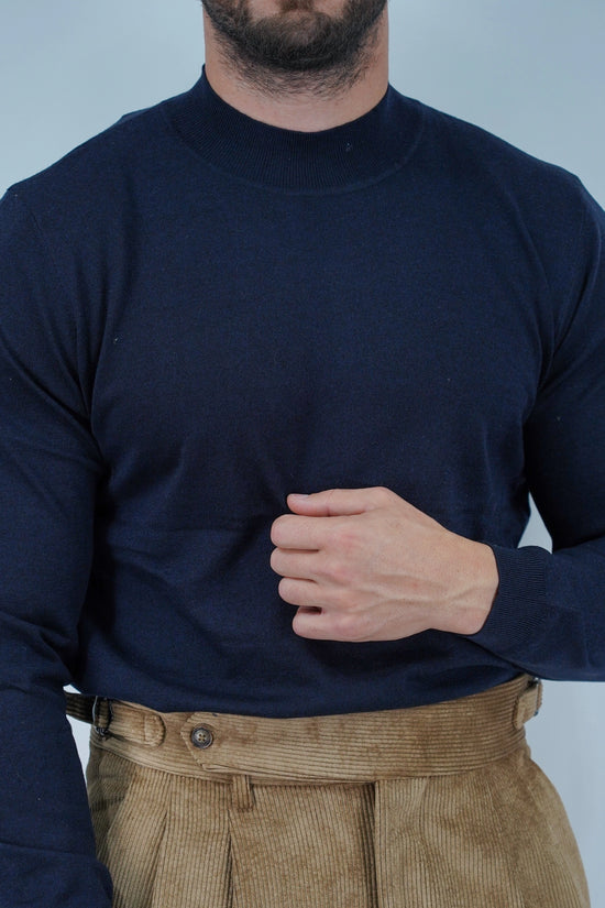 Lupetto in filo blu notte