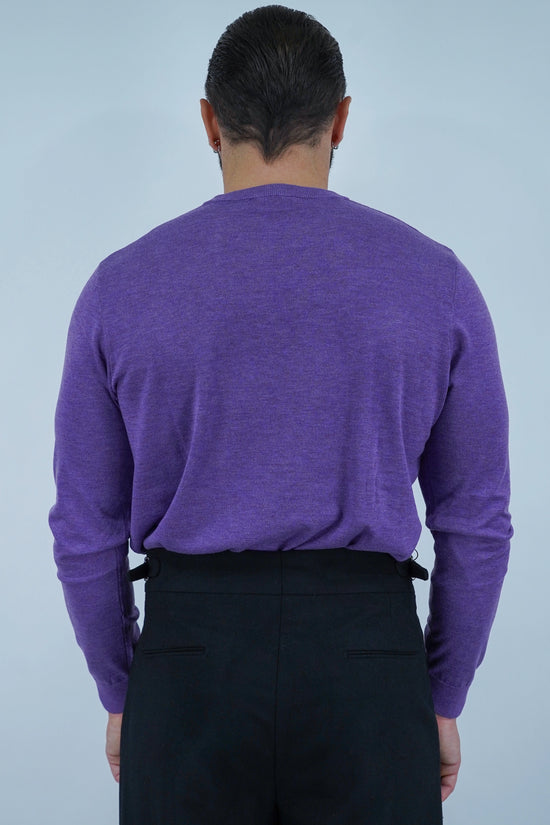 Girocollo in filo viola