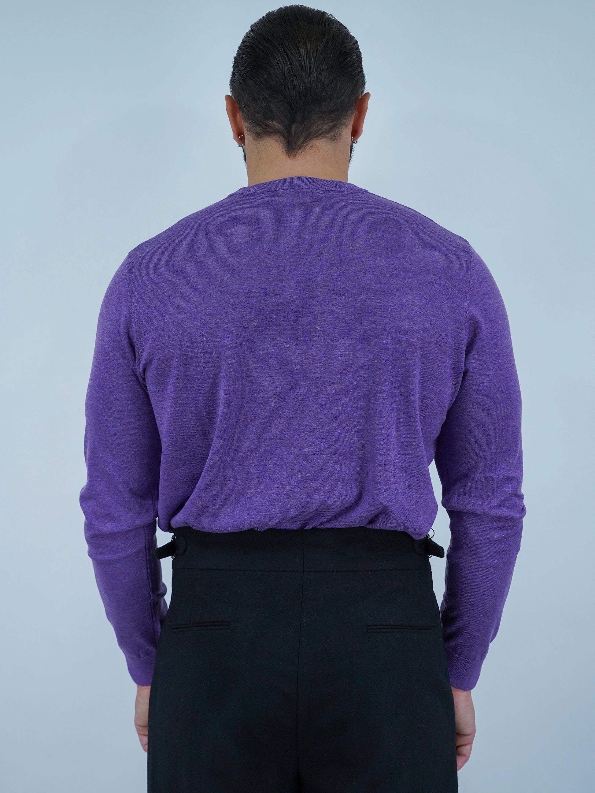 Girocollo in filo viola