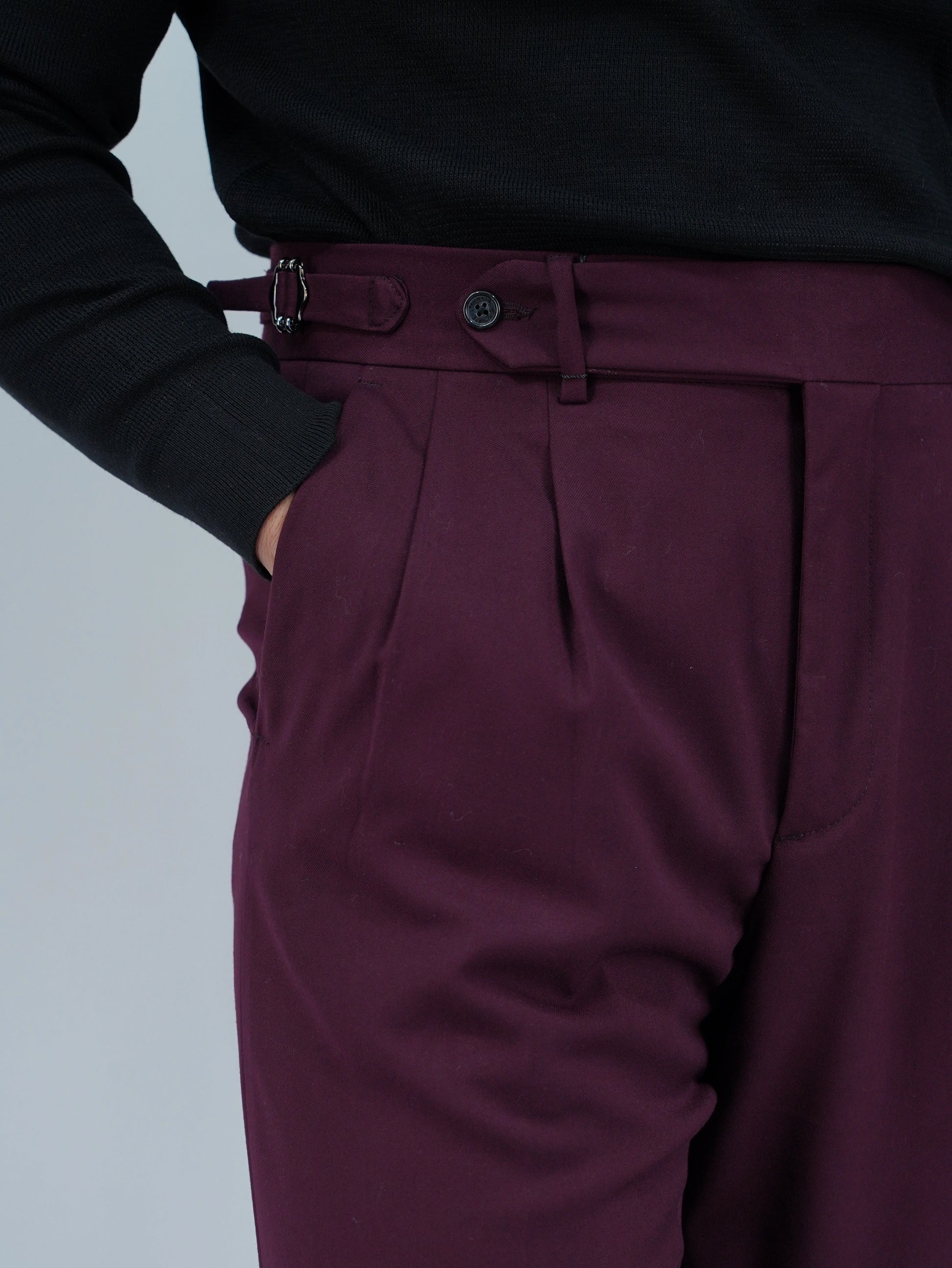 Gurkha 1 bottone con fibbie laterali stringenti bordeaux