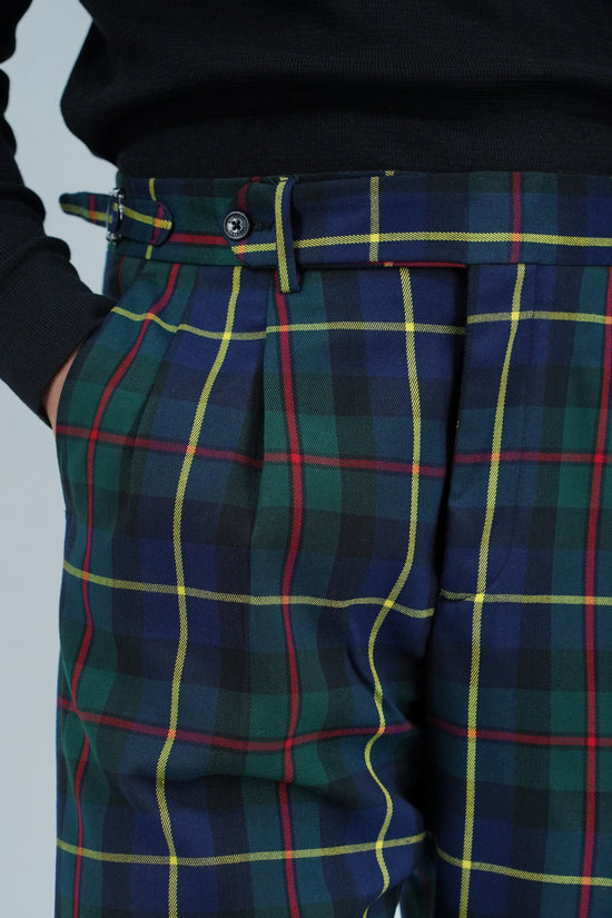 Gurkha 1 bottone con fibbie laterali stringenti Tartan Black Watch