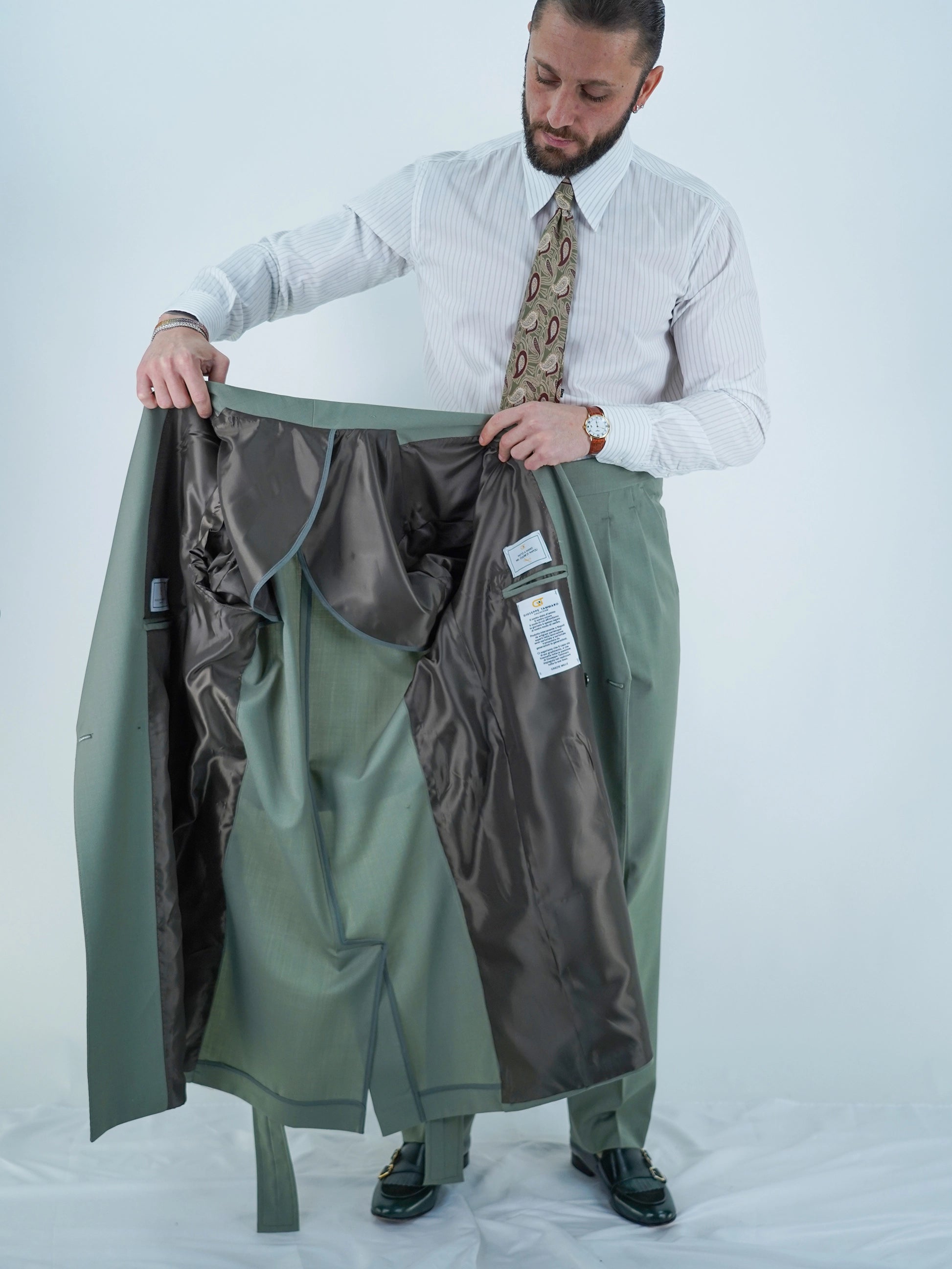 Giacca Heritage Lunga Doppio Petto - Linea Extensive | Verde Oliva