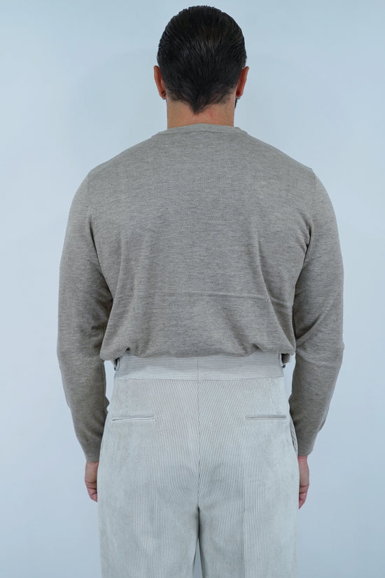 Girocollo in filo beige