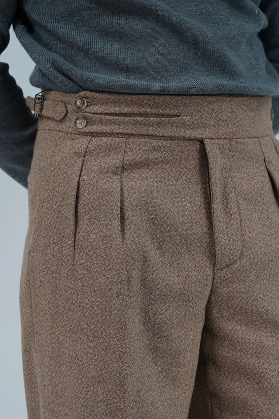 Gurkha biforcato in flanella argilla fondo 23cm