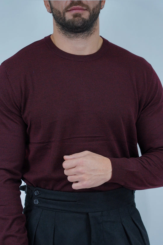 Girocollo in filo bordeaux