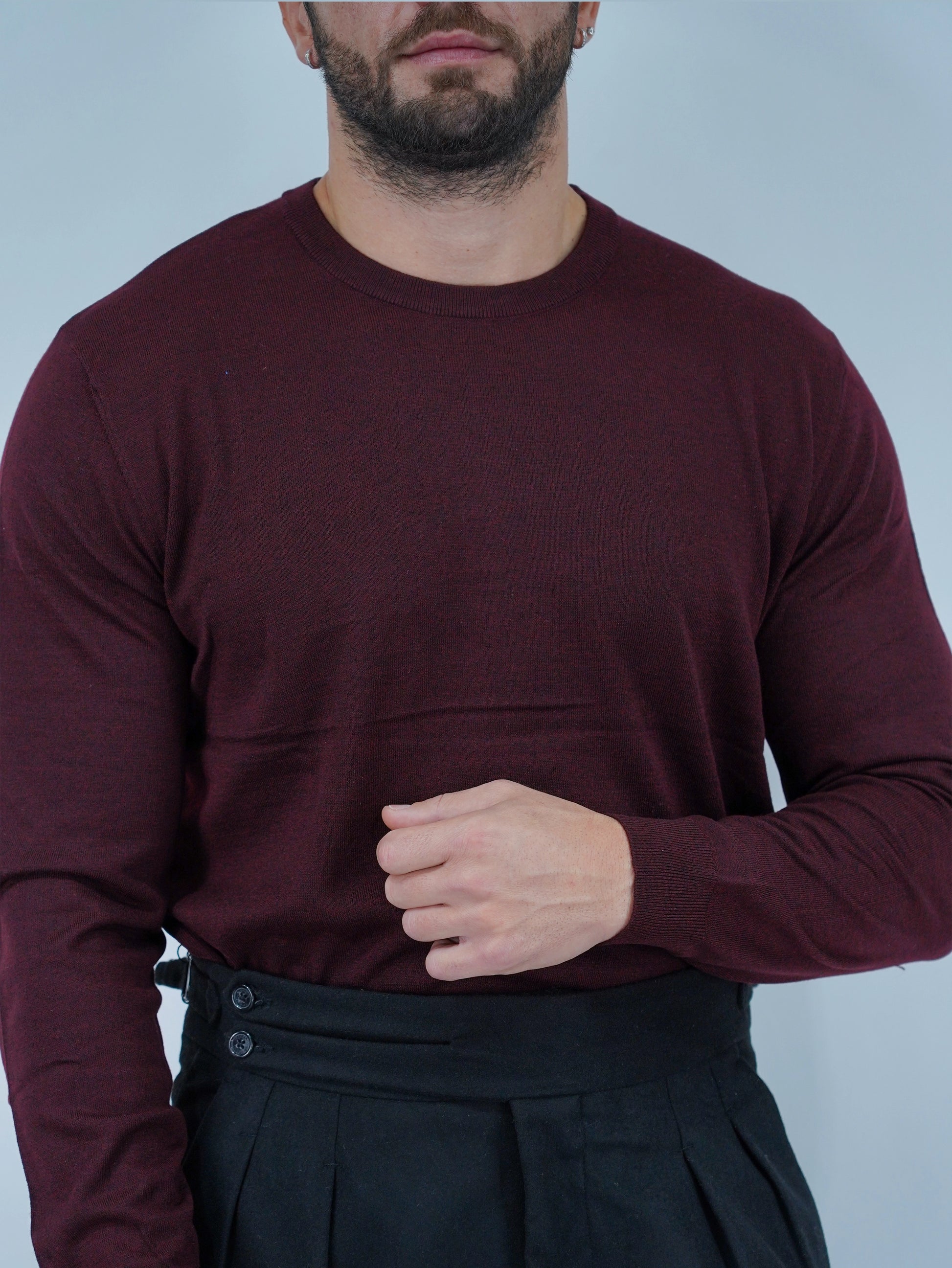 Girocollo in filo bordeaux