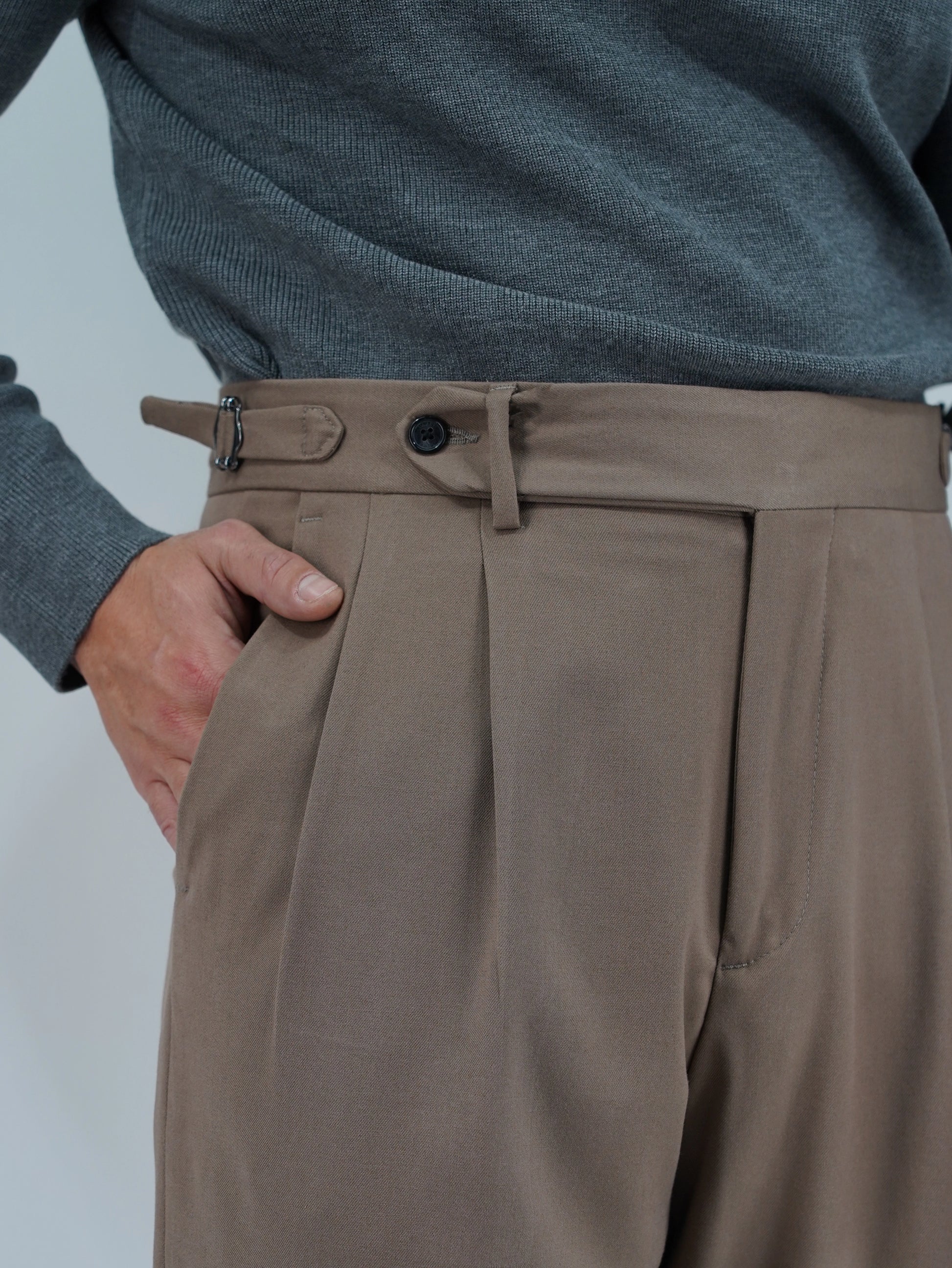 Gurkha 1 bottone fibbie laterali stringenti beige fondo 21cm