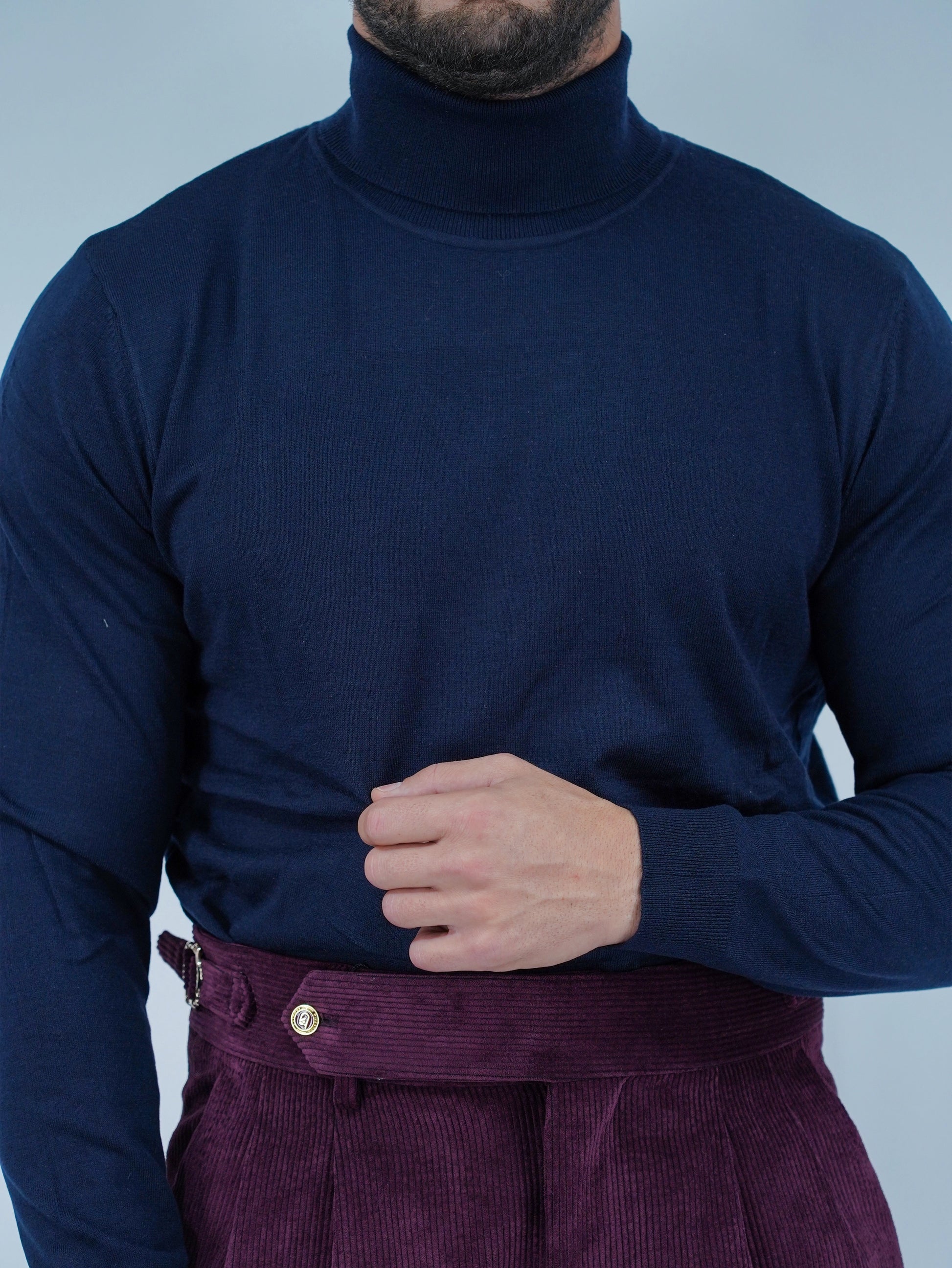 Dolcevita in filo blu